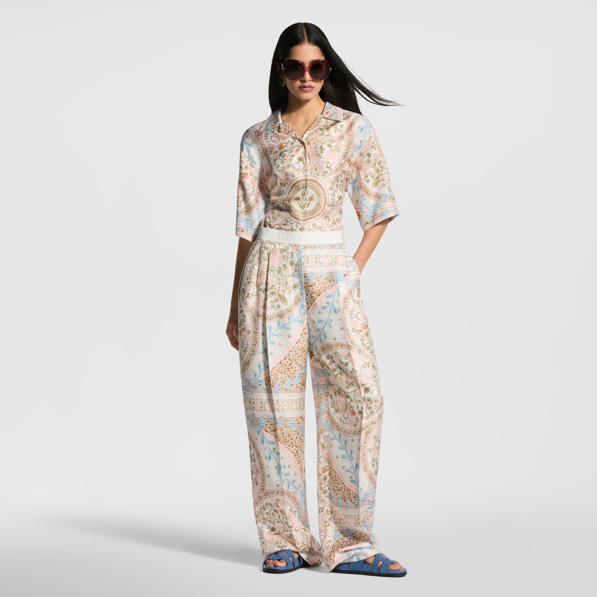 Flower Foulard Wide-Cut Pants - Women - Ready-to-Wear | LOUIS